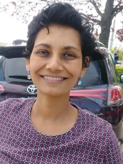 Gunjan Gilbert of Franklin has been helping Mainers make appointments for COVID-19 vaccines.